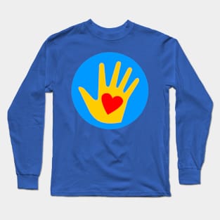 Heart in Hand Pop Art Long Sleeve T-Shirt